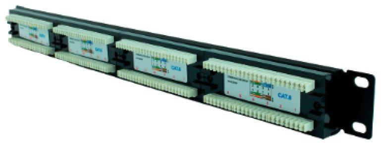Patch Panel Cat.6 24 Portas com Guia Traseiro iNET IN10016