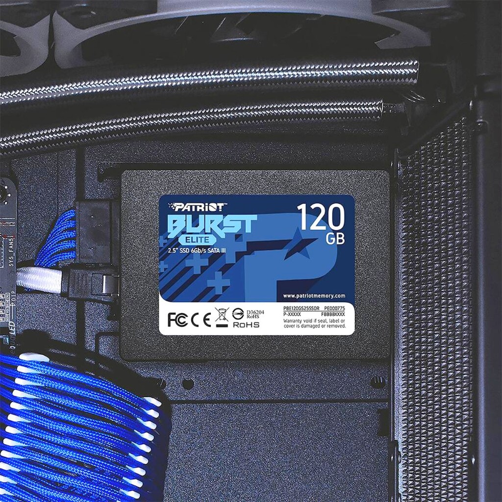 SSD 120GB Sata 3 2,5" Patriot PBE120GS25SSDR Leitura 450Mbps Gravação 320Mbps