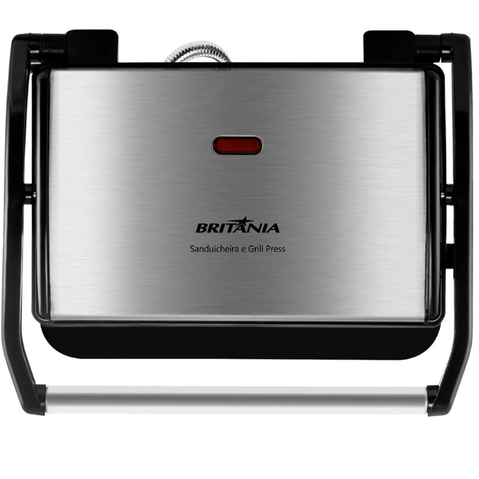 Grill Sanduicheira Britânia Press Chapa Ondulada e Lisa BGR27I 850W - Preto/Inox - 110 Volts