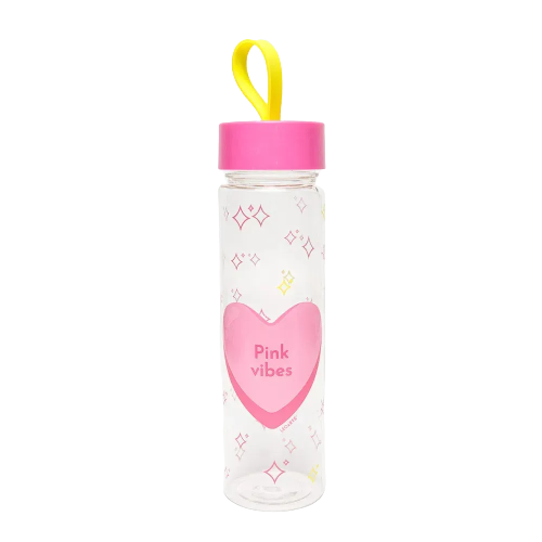 Garrafa Plástica Leo e Leo Pink Vibes 500ML Unidade
