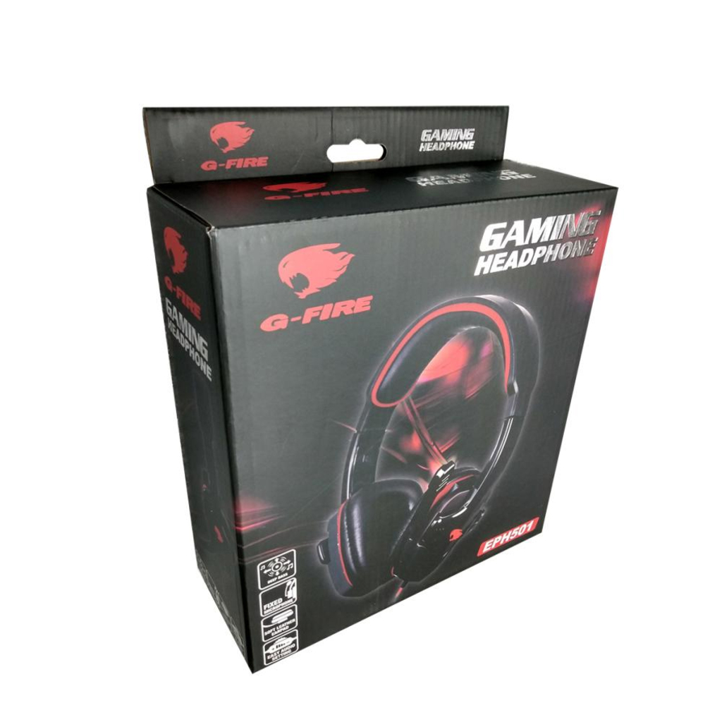 Fone de Ouvido Gamer Headset G-Fire Pixxo Preto/Vermelho Conexão P2 com Microfone - EPH501EGSB