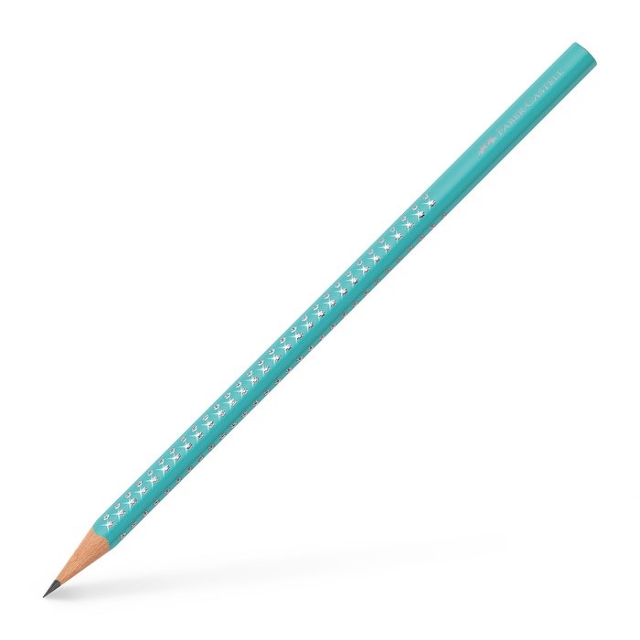 Lápis Preto Faber Castell NR 02 Sparkle Azul Unidade