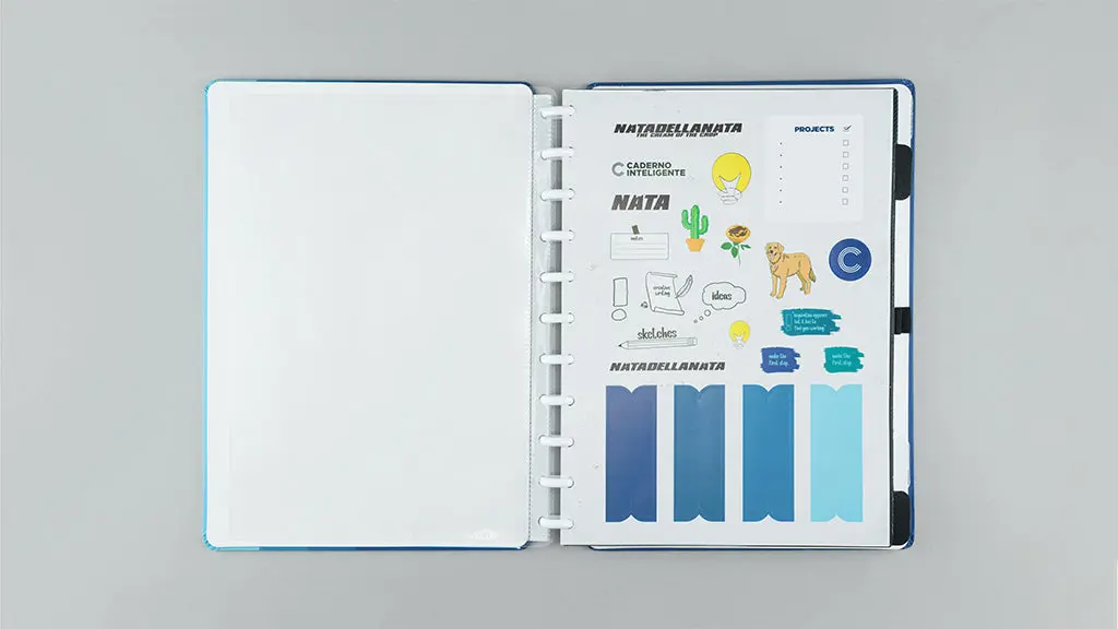 Caderno Inteligente Miguel Luz com 60 Folhas Pautadas 20 Folhas Lisas