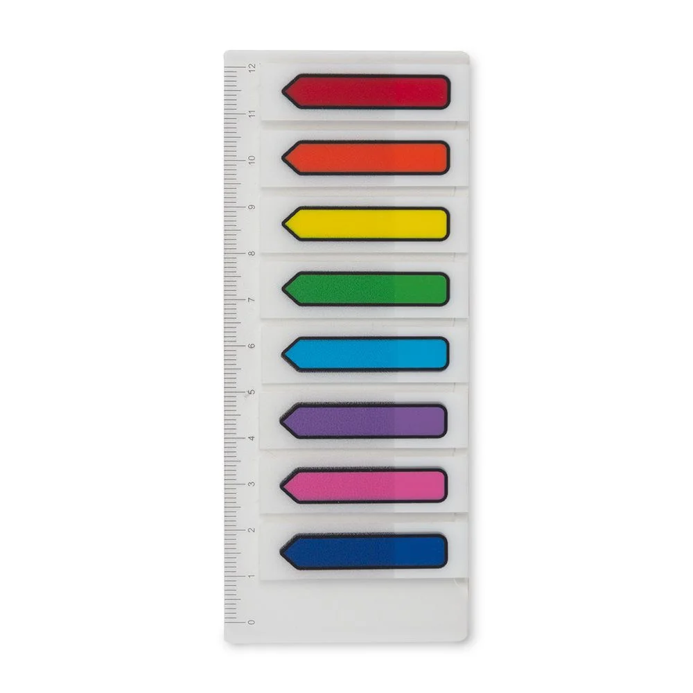 Marca Paginas Maxprint com Regua 45x12 8 Cores Neon