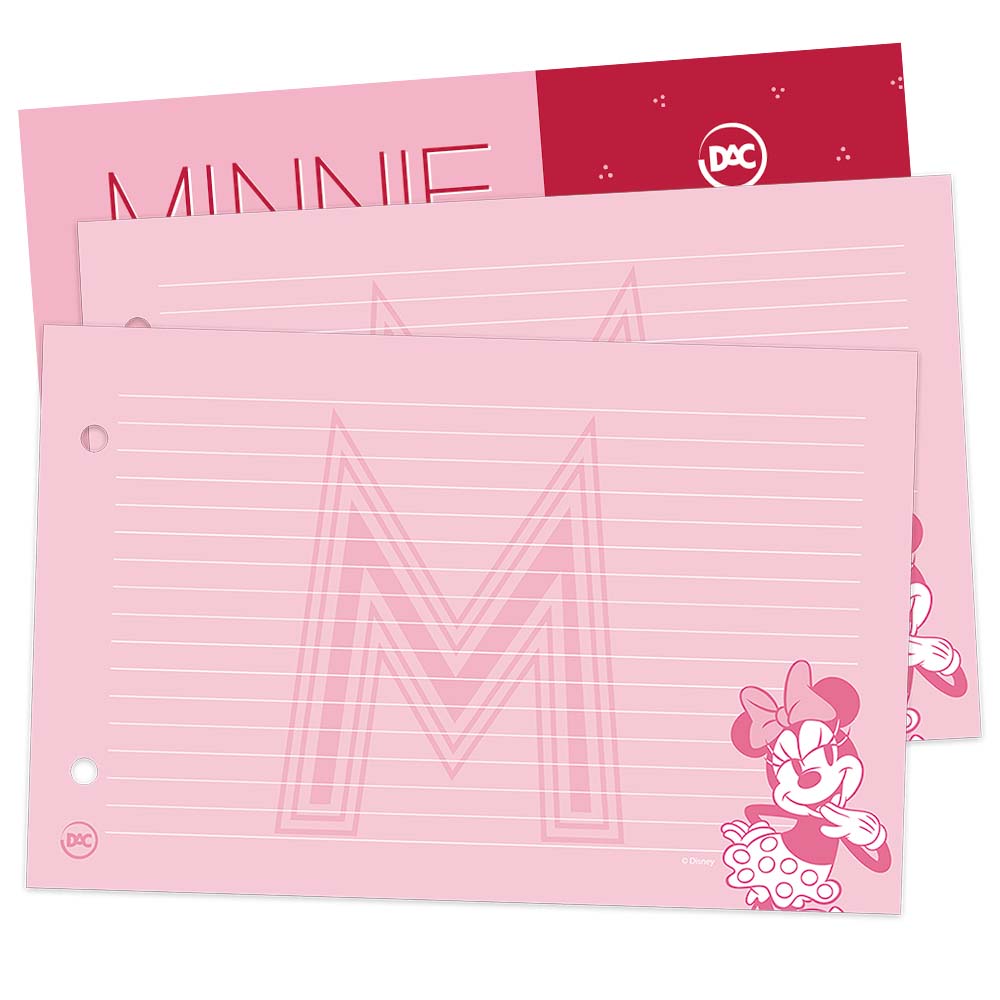 Refil para Fichário DAC Mini Ficheiro Minnie com 80 Folhas