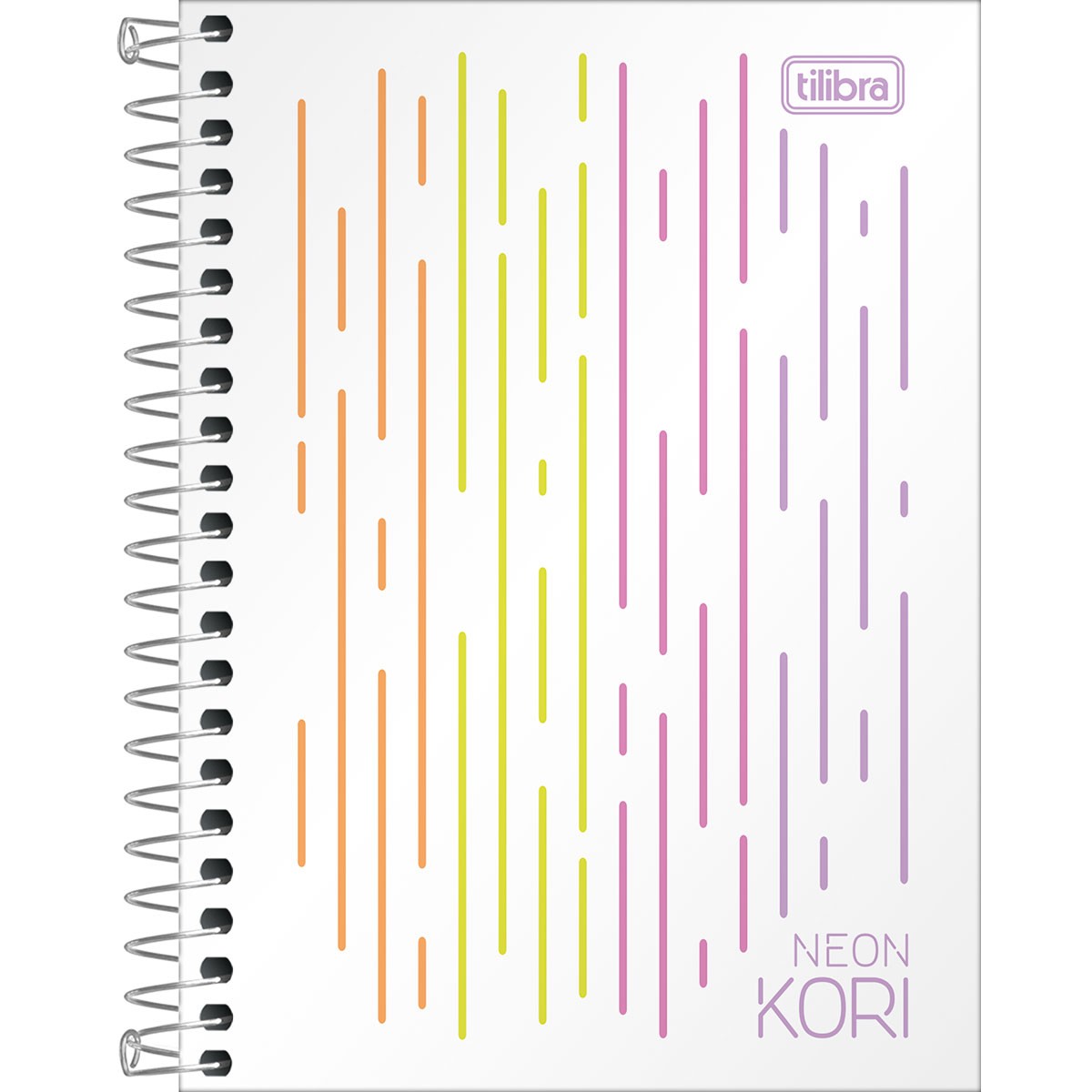 Caderneta Tilibra Espiral 1/8 Capa Plástica sem Pauta 80 Folhas Neon Kori