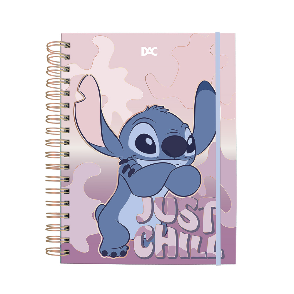 Caderno DAC Smart Colegial Stitch com 80 Folhas Reposicionáveis