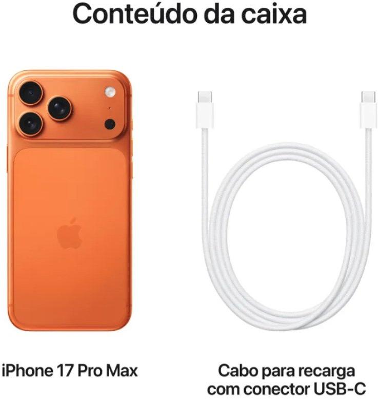 Apple iPhone 17 Pro Max 2 TB Laranja Cósmico 5G