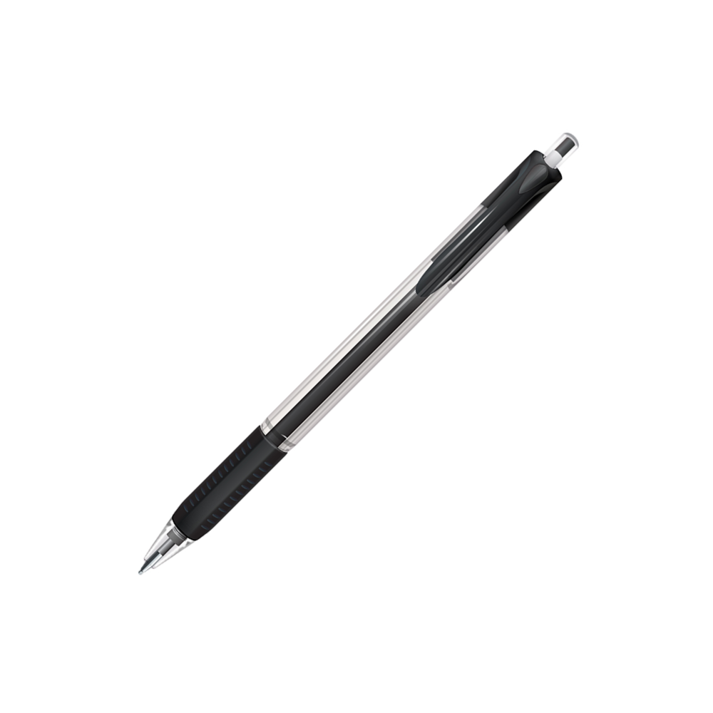 Caneta Esferográfica CIS Trik Grip Retratil 1.0 mm Corpo Triangular