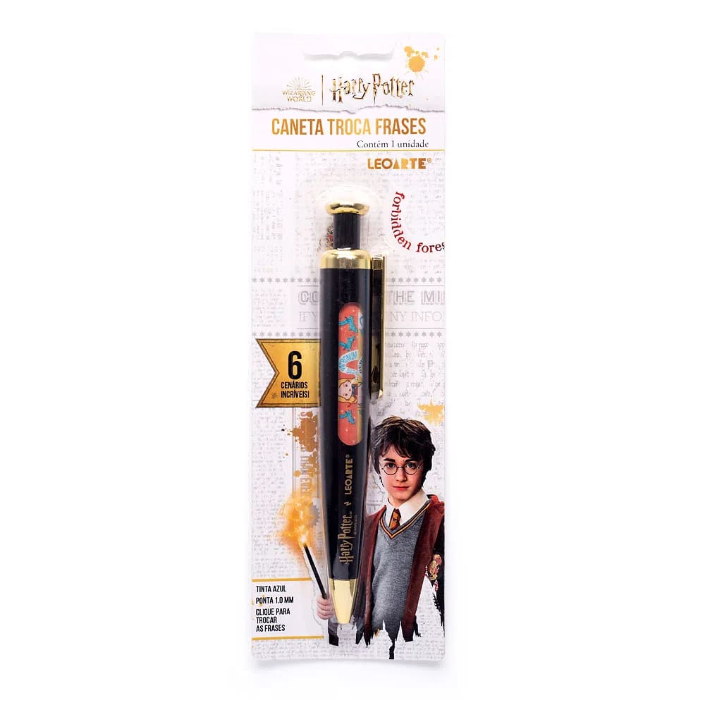 Caneta Leo e Leo Troca Frases Harry Potter Ponta 1.0mm