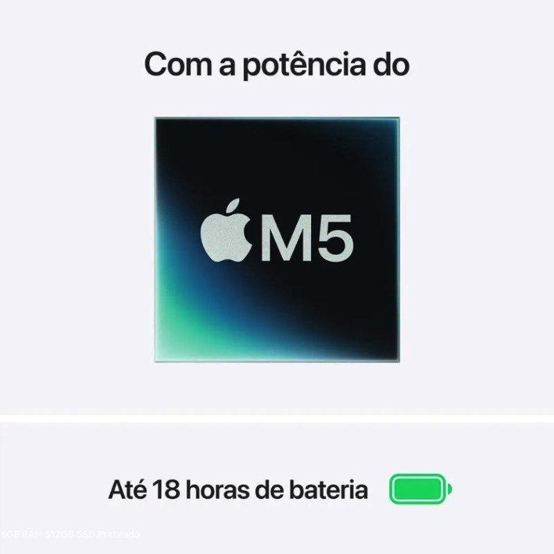 MacBook Air 13″ Chip M5 16 GB RAM 512 GB SSD Silver