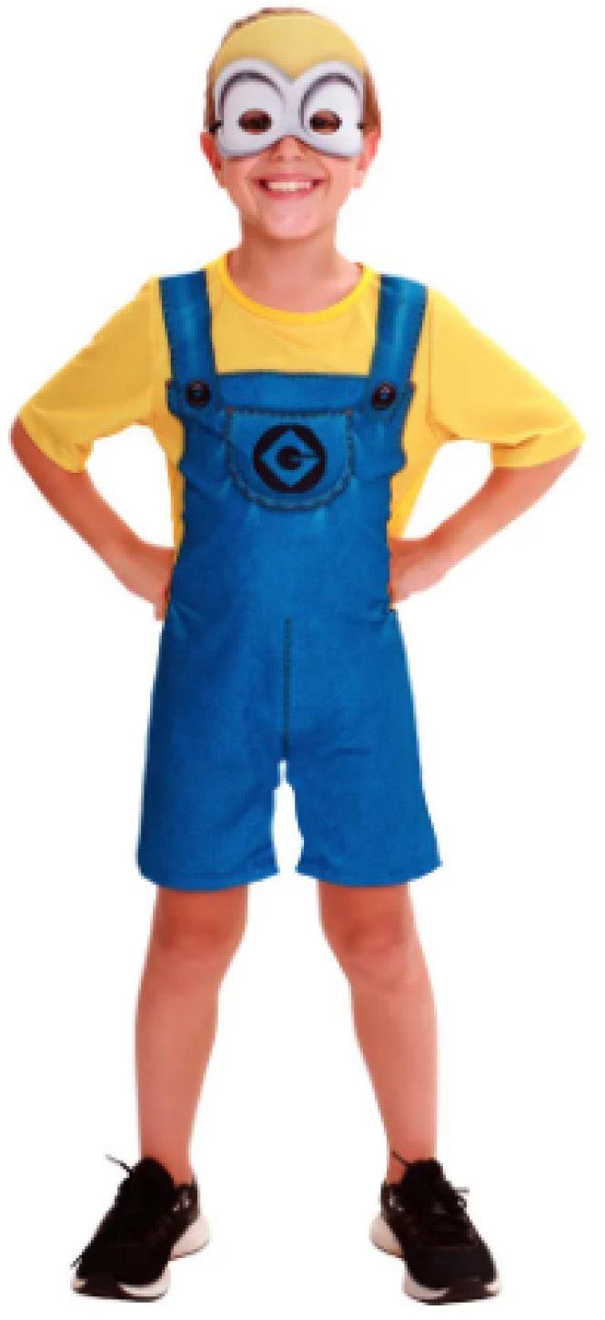 Fantasia Minions Bob Básica Tam P Super Magia