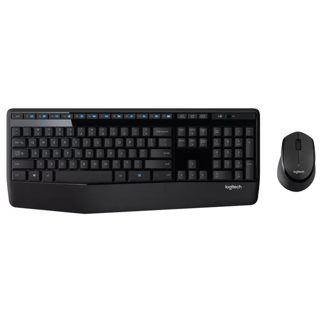Kit Teclado + Mouse sem Fio Logitech Comfort MK345 1000dpi Preto - 920-007821