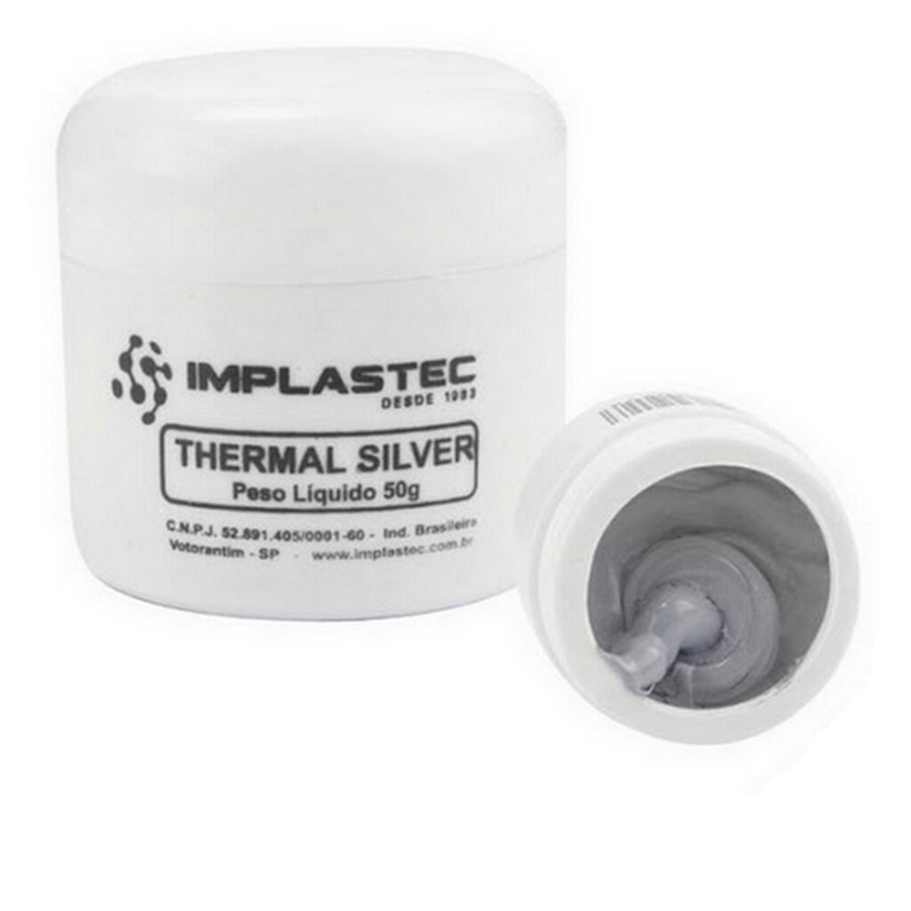 Pasta Térmica Thermal Silver 50 Gramas para Processador Implastec - PATS508CX