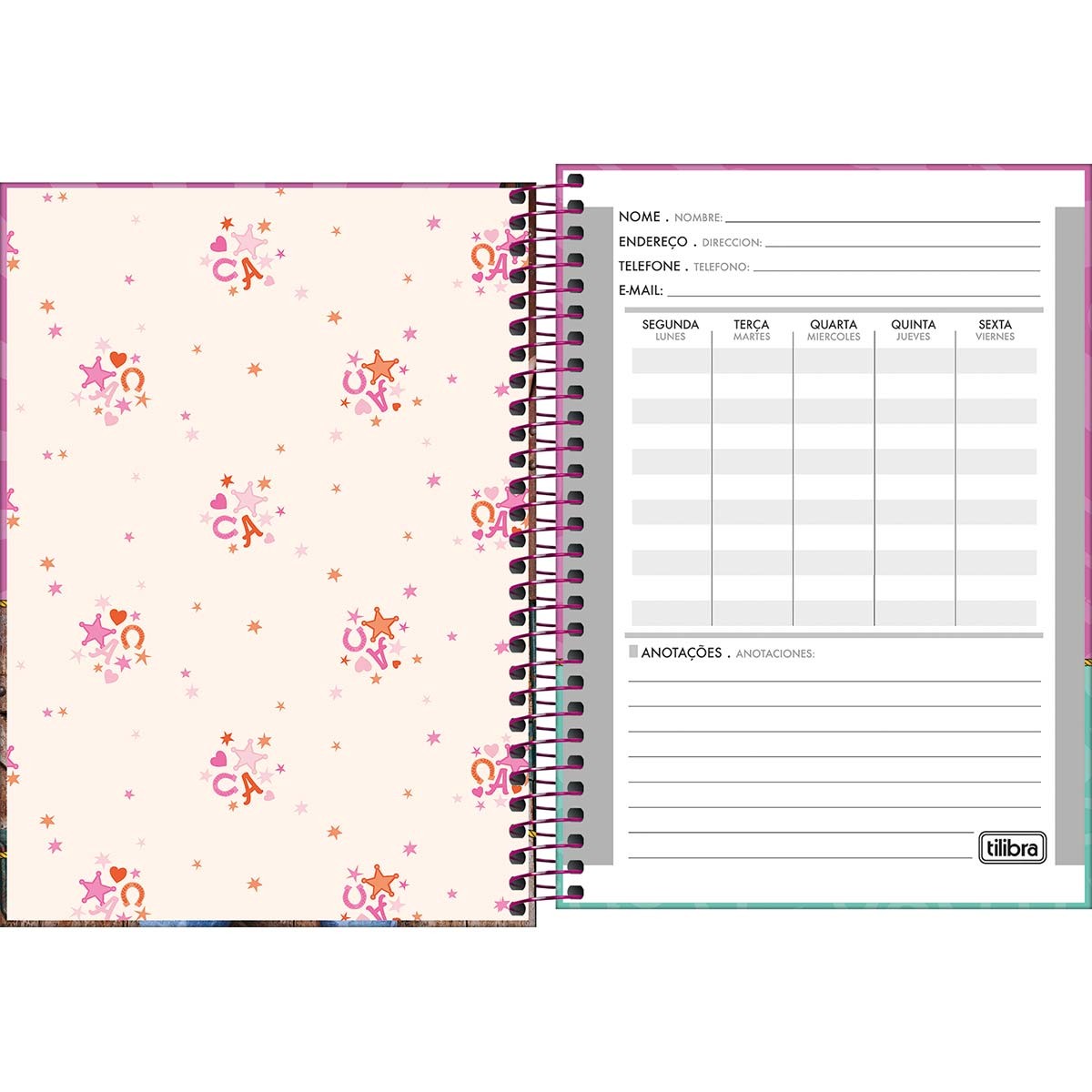 Caderno Universitário Tilibra Ana Castela 160 Folhas com 10 Matéria Grande