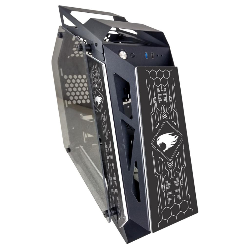 Gabinete Gamer Pixxo GS Lumine Preto sem Fonte e Cooler Led RGB com Lateral de Vidro - CGLKL06G