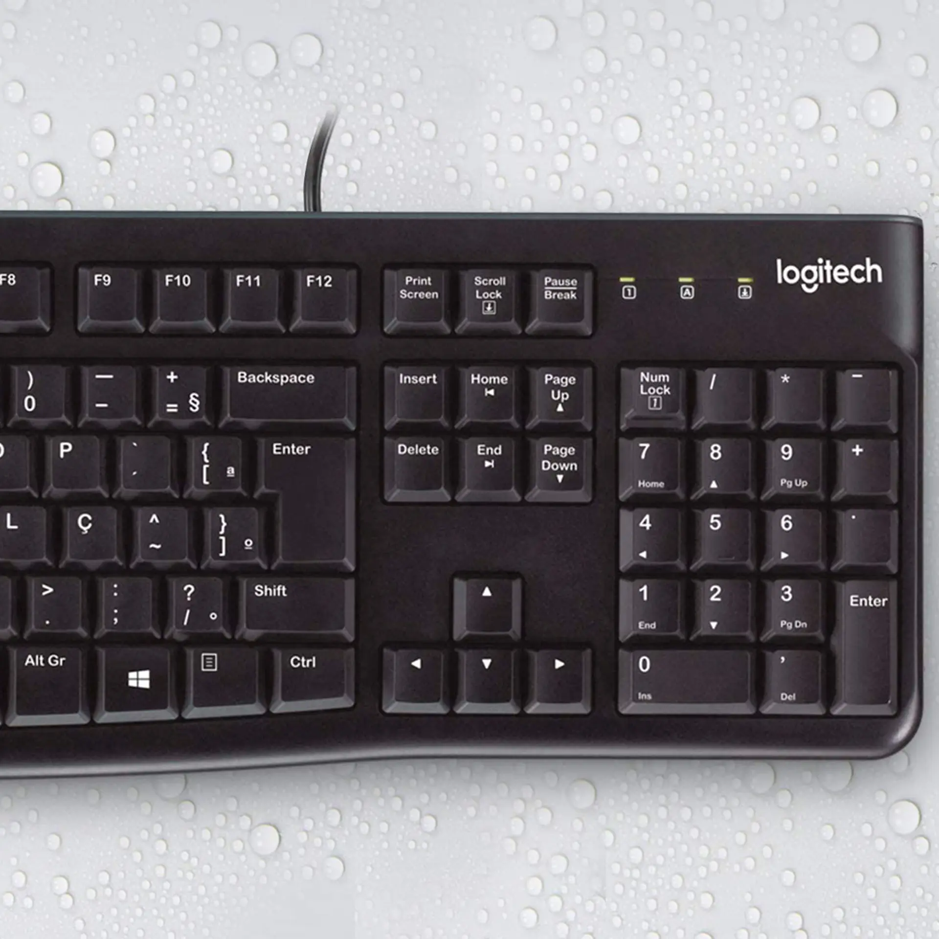 Teclado com Fio Logitech K120 USB ABNT2 - Preto
