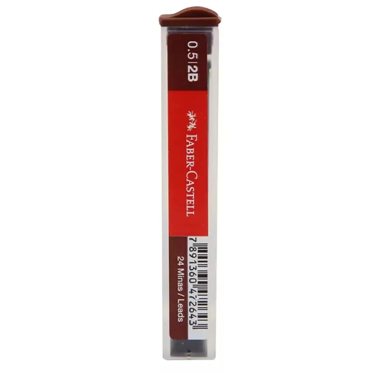 Grafite Faber Castell 0.5 mm 2B com 24 Minas Tecnico