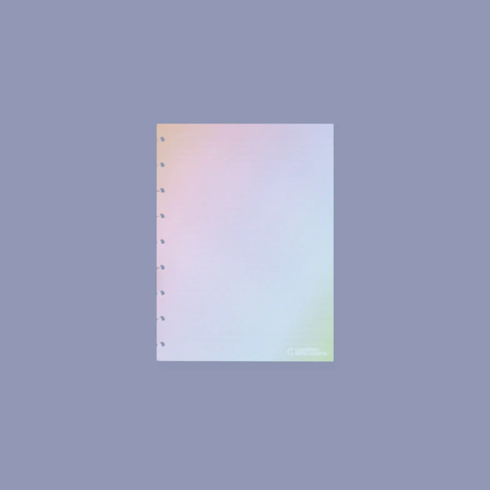 Refil para Caderno Inteligente Médio Rainbow Pautado Linhas Brancas 120 Gramas 30 Folhas