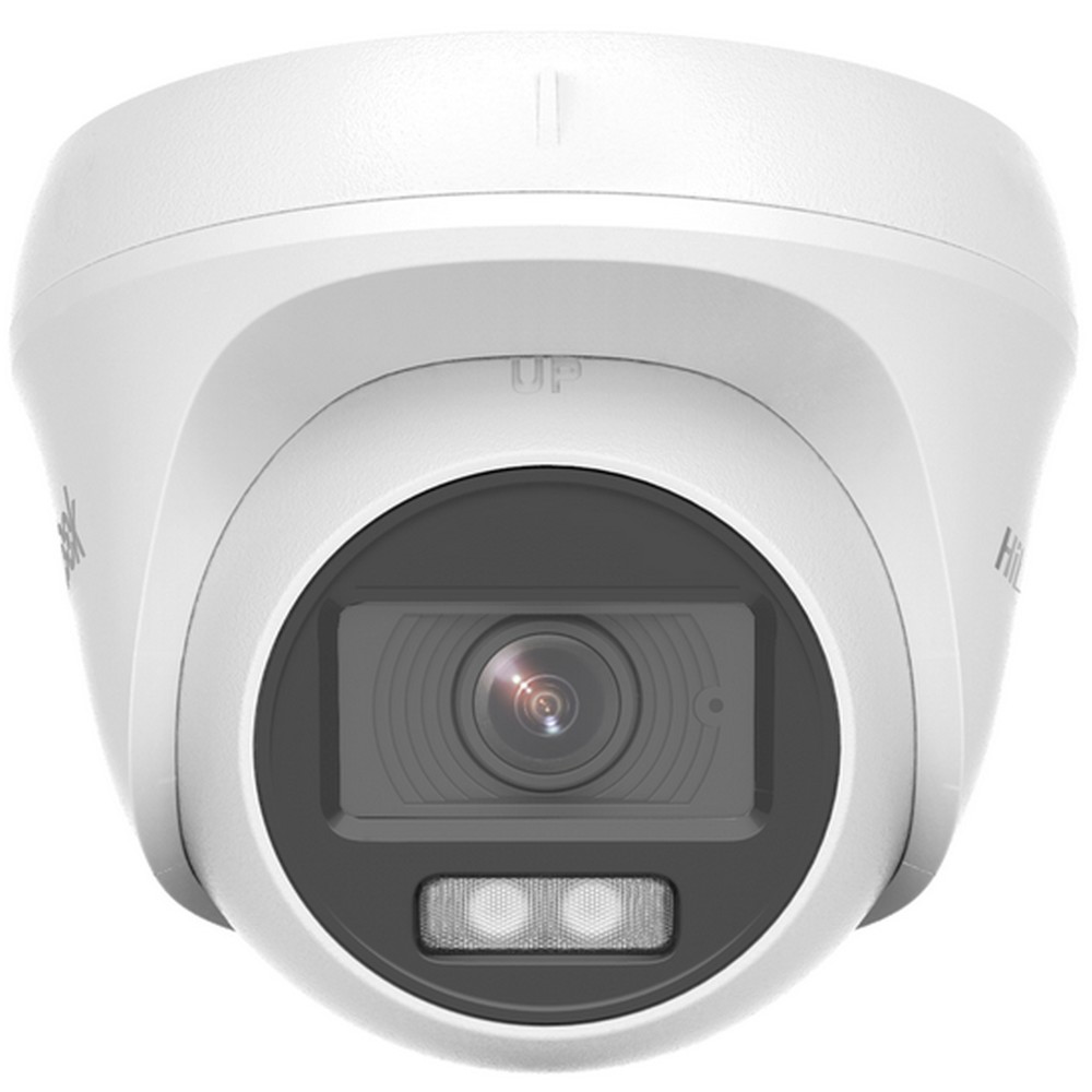 Câmera CFTV 4 em 1 THCT127LPS Dome Full HD 1080P ColorVu 20m 2,8mm Microfone embutido Hilook by Hikvision