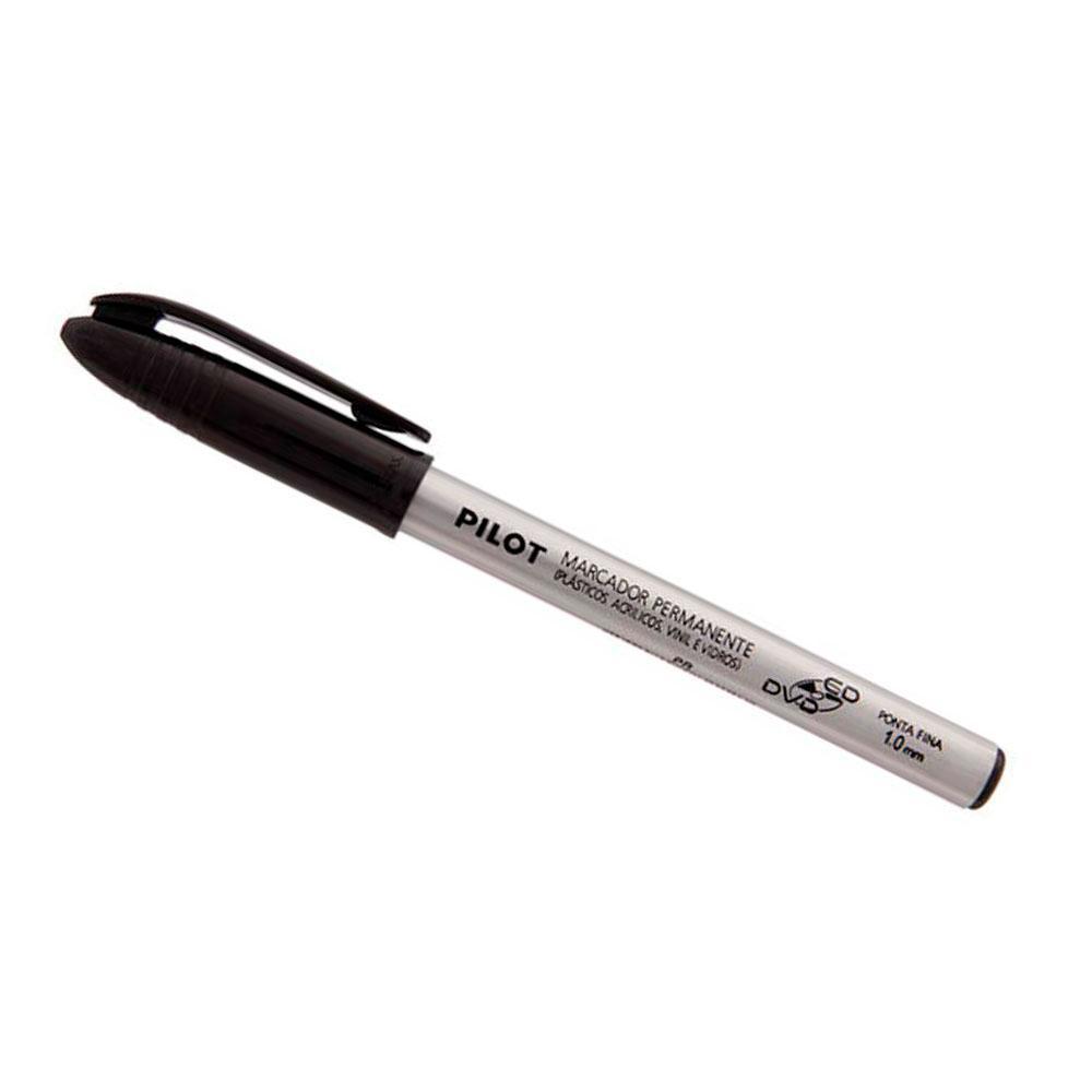 Marcador Pilot Permanente Retro Projetor 1.0mm Ponta Fina Preta