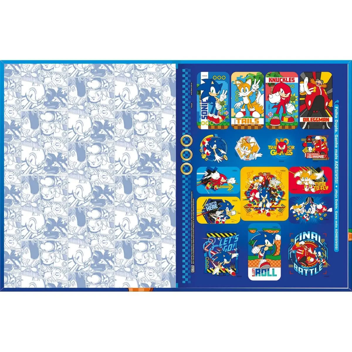 Caderno Tilibra Brochura Sonic Capa Dura Universitário 80 Folhas