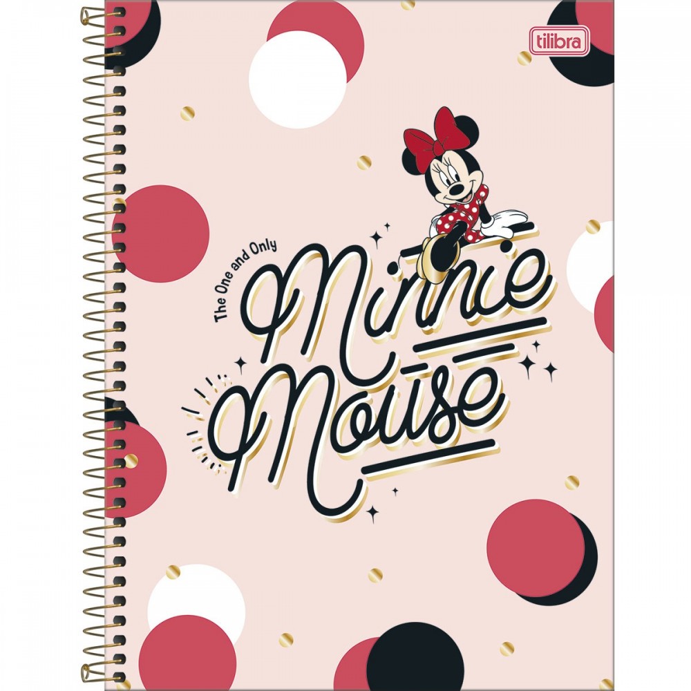 Caderno Universitário Tilibra Minnie Espiral Capa Dura 160 Folhas 10 Matérias Sortido