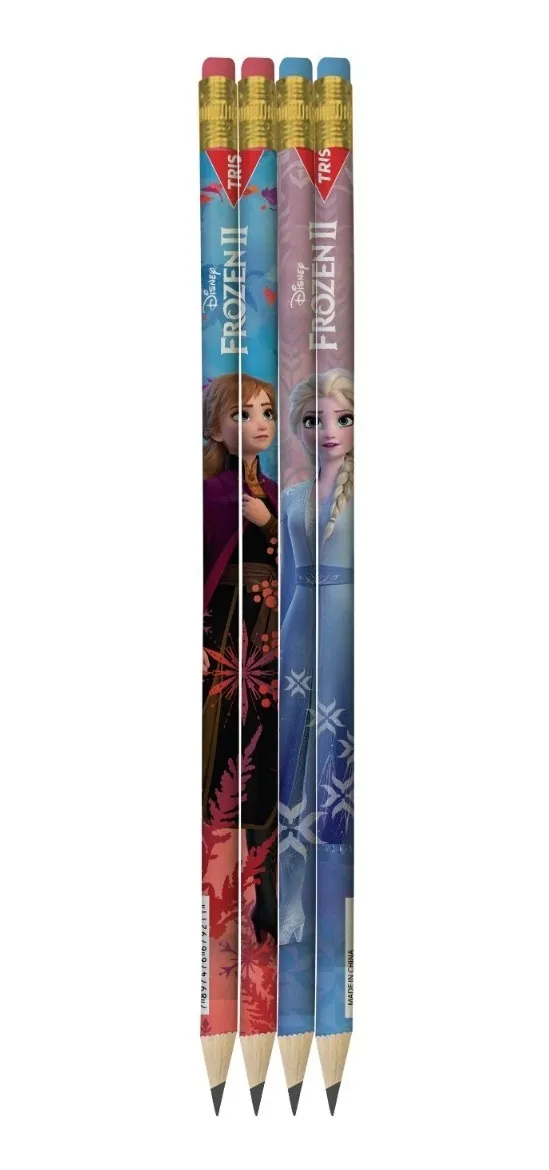 Lápis TRIS Preto Frozen com Borracha Unidade Sortido