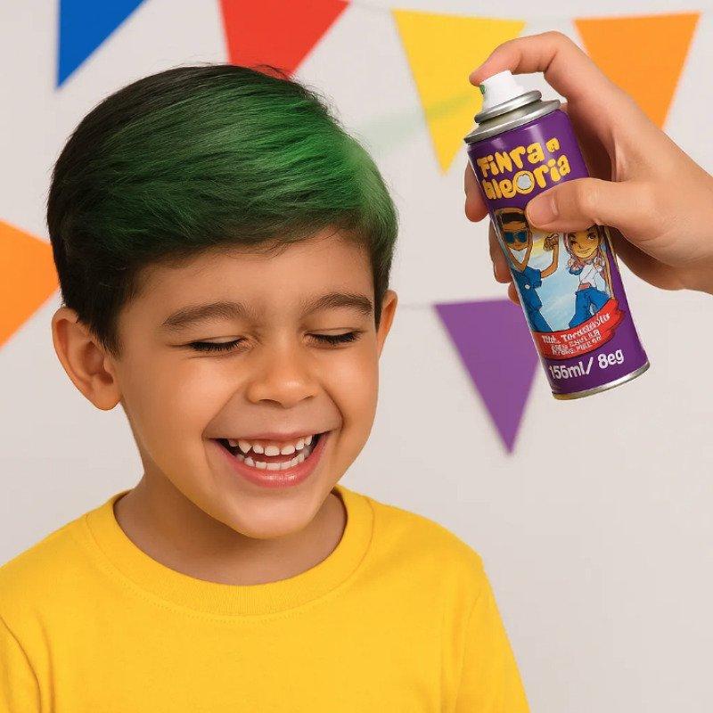 Tinta da Alegria Spray Colorido 150 ml Carnaval Verde