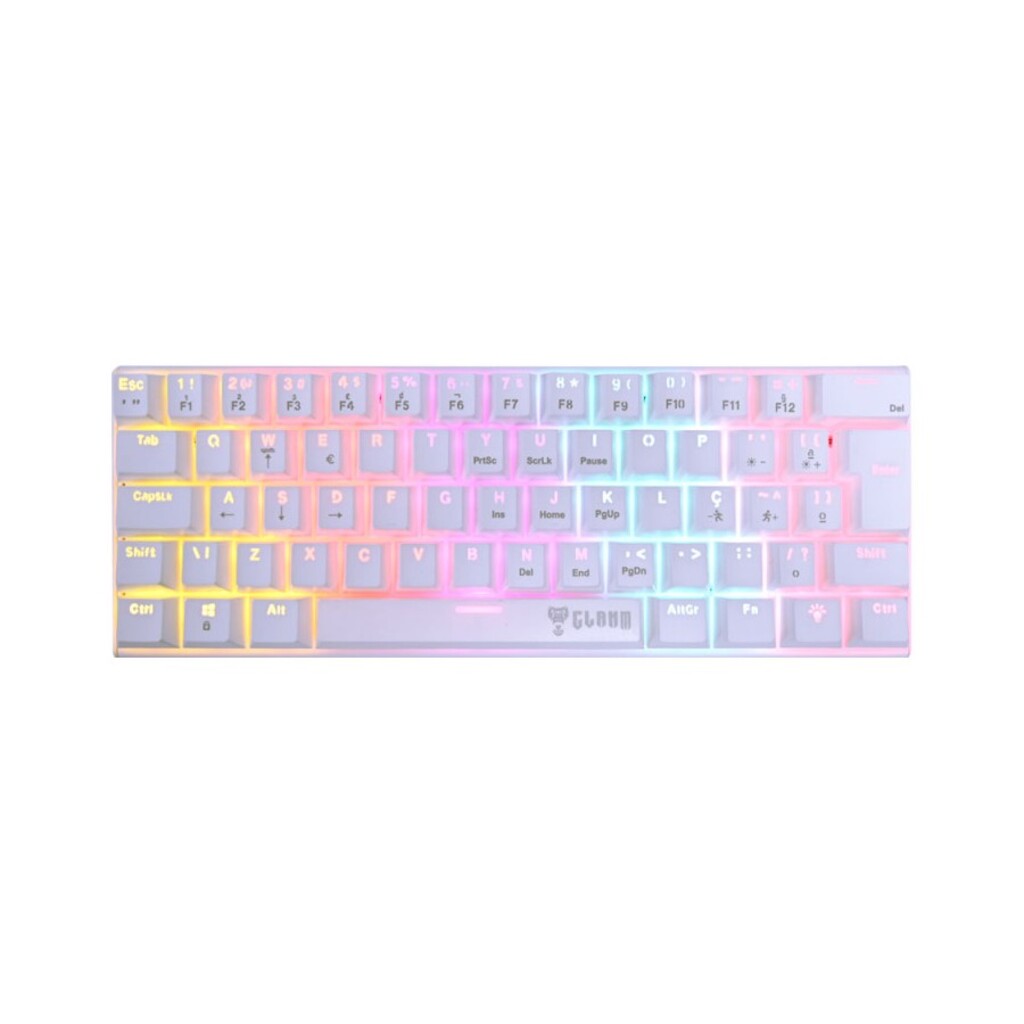 Teclado USB Slim Gamer Clanm Branco Mini Compacto Snow Walker Potencial Suprimentos  - 11900 - Vendido Unitário