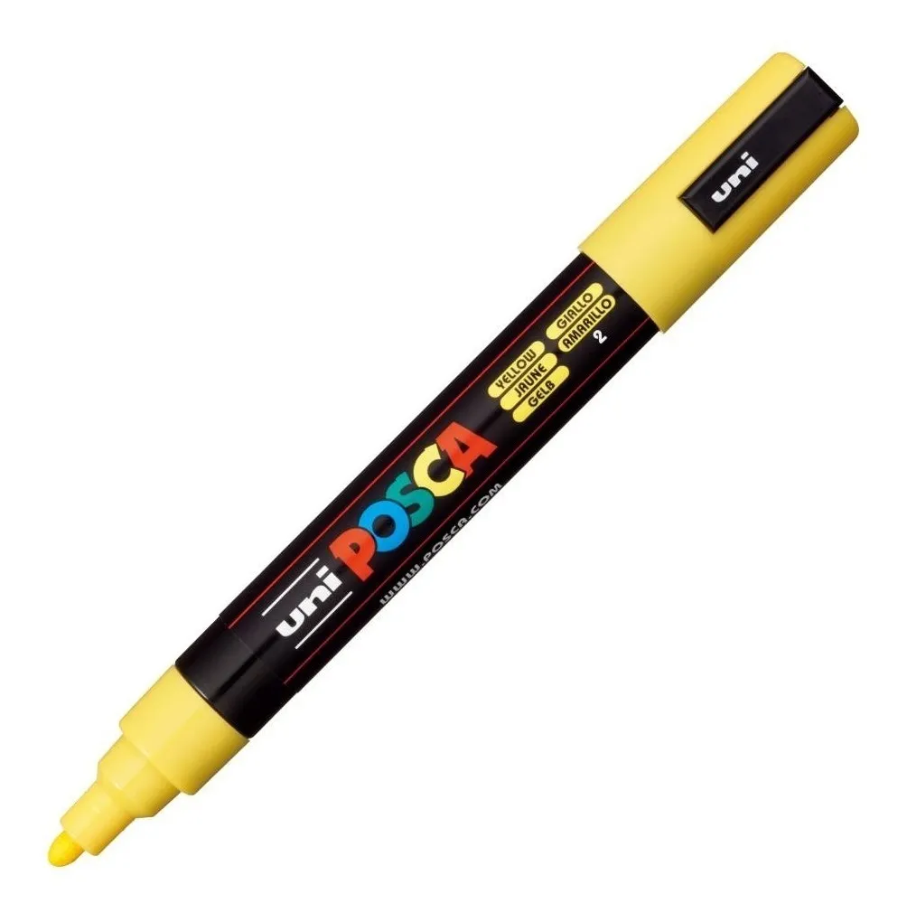 Marcador Artístico Uni Posca PC-5M Amarelo