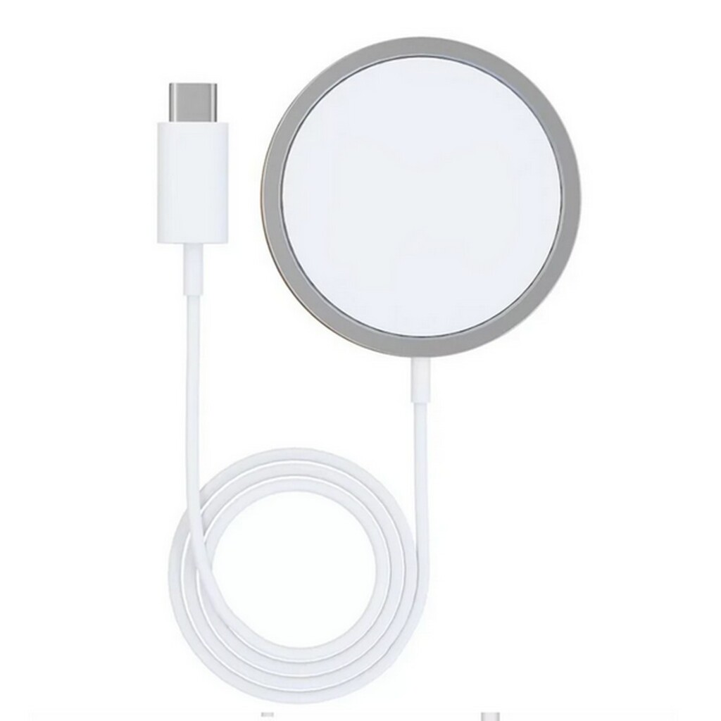 Carregador sem Fio com Qi Entrada Type-C Compatível iPhones Branco Exbom - TQI-F20 - 4036