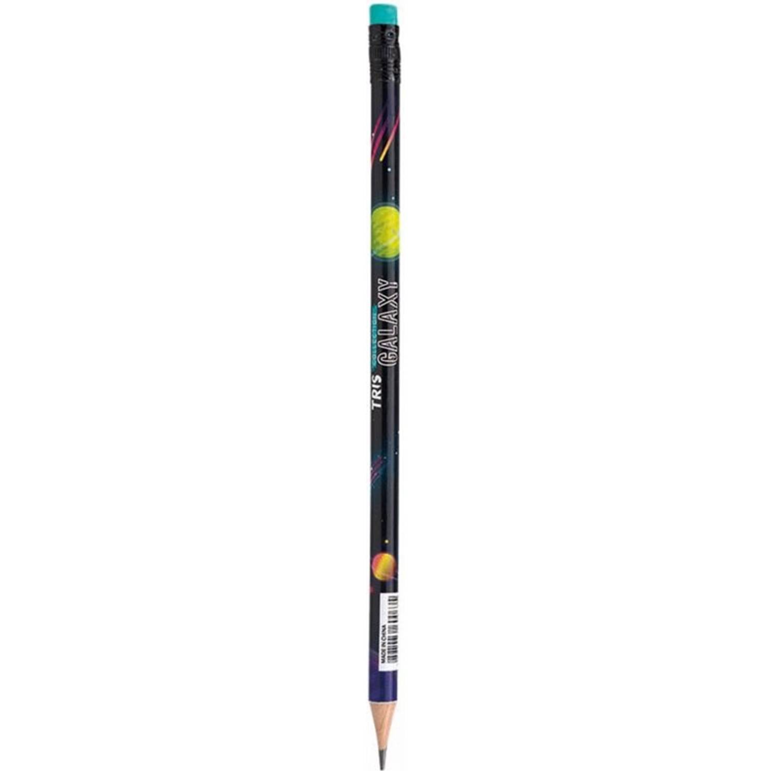 Lápis TRIS Preto NR02 Collection Galaxy HB Unidade Sortido