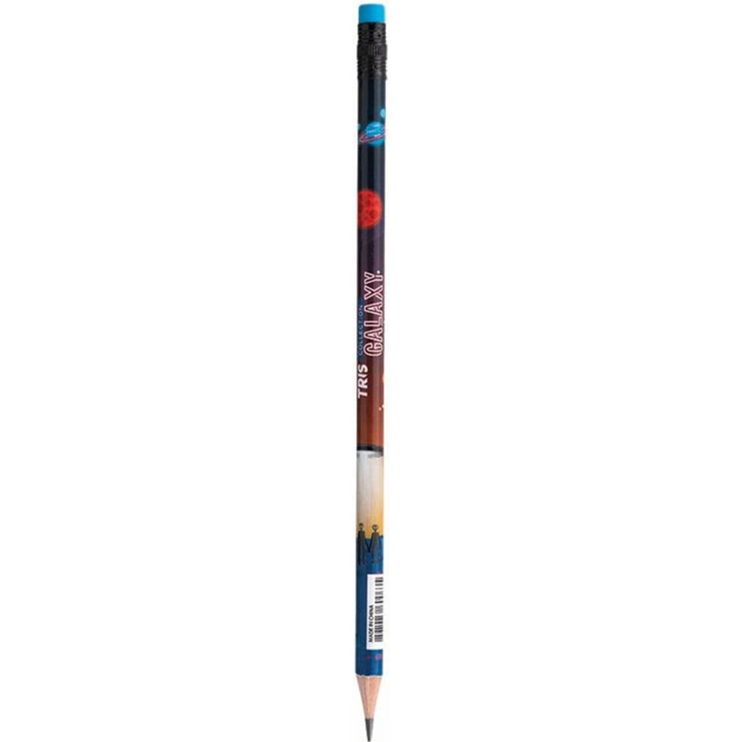 Lápis TRIS Preto NR02 Collection Galaxy HB Unidade Sortido