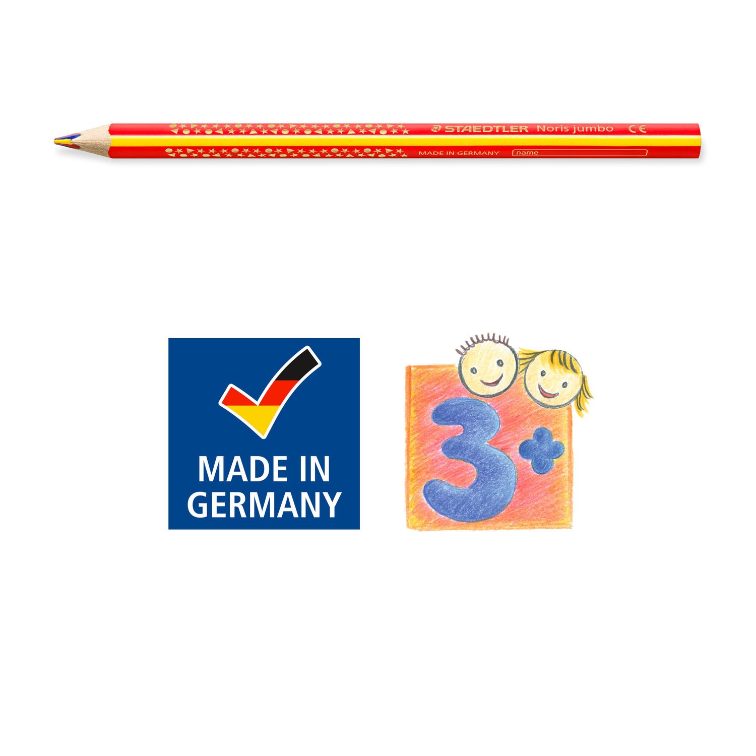 Lápis de Cor Staedtler Arco-Íris Noris Jumbo Rainbow Unidade