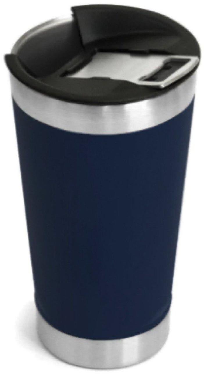 Copo Térmico Seleção Brasil 473 ml Aço Inox Com Tampa e Abridor Azul