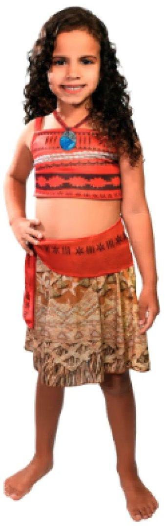 Fantasia Infantil Moana Tam M Clássica Princesas Disney Super Magia