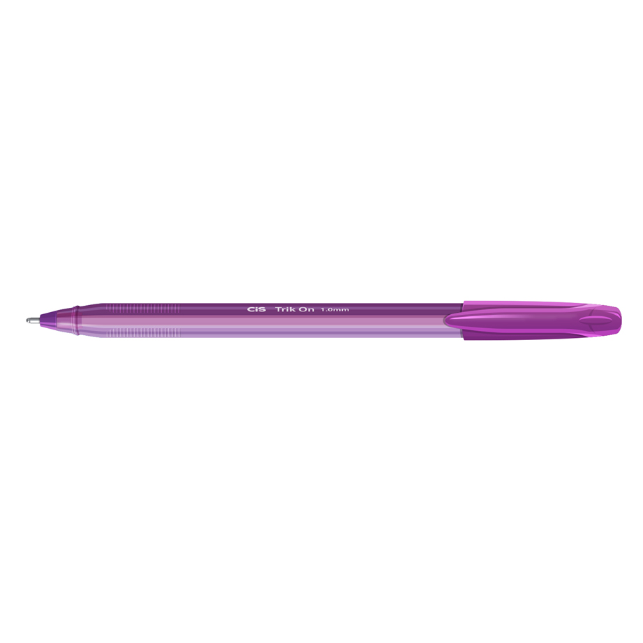 Caneta Esferográfica CIS Trik On 1.0mm Lilás