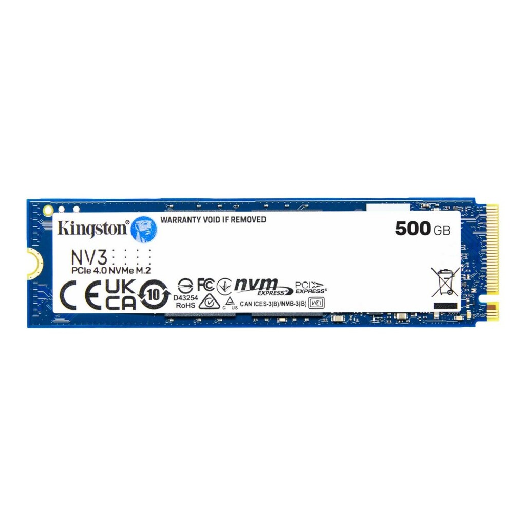 SSD 500 GB M2-NVME PCI-e 4.0 2280 Kingston SNV3S/500G Leitura 5000 MBPS Gravação 3000 MBPS