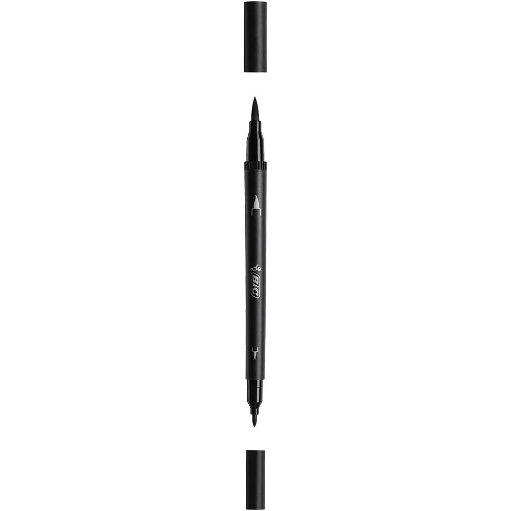 Caneta Hidrográfica BIC Intensity Brush Pen Dual Ponta Pincel e Ponta Dupla
