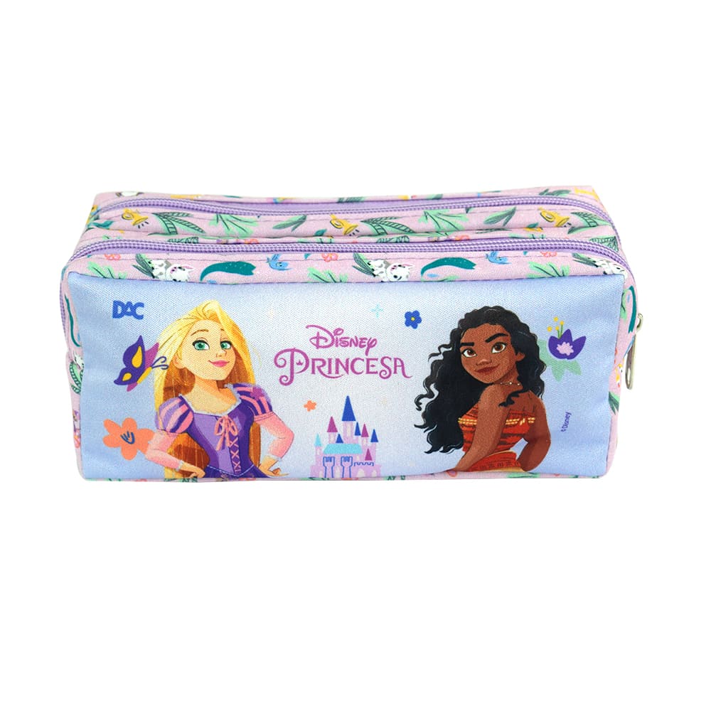 Estojo Escolar DAC Princesas Duplo Grande em Tecido
