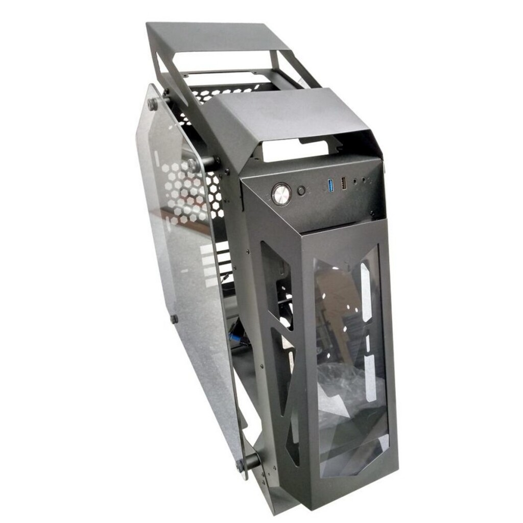 Gabinete Gamer GS Lumine Pixxo Preto sem Fonte e Cooler Led RGB com Lateral de Vidro - LKS06S