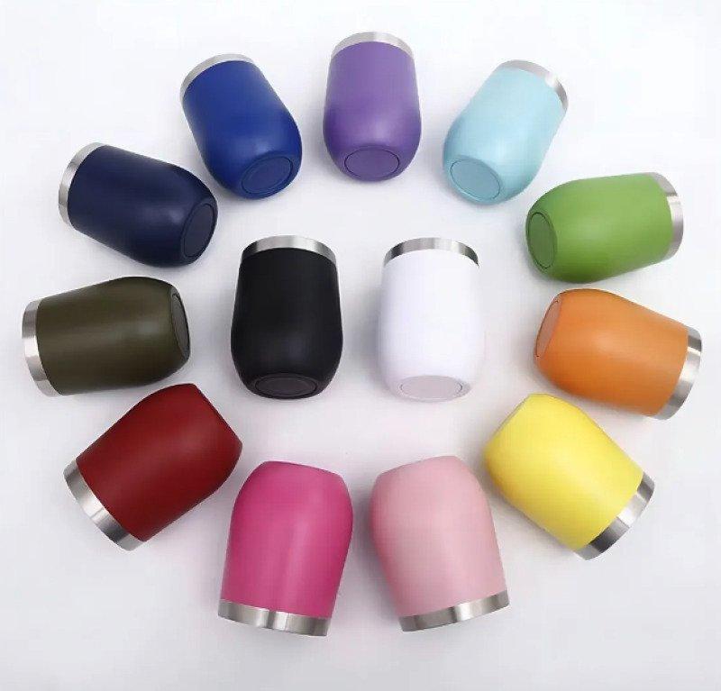 Copo Térmico Cuia 350 ml Aço Inox com Tampa Vermelho