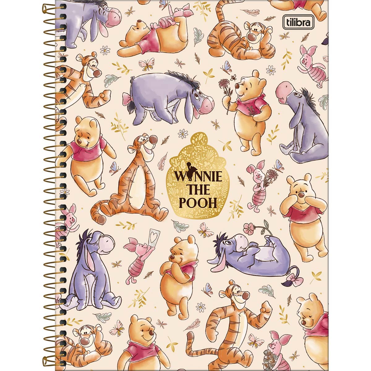 Caderno Universitário Tilibra Pooh 80 Folhas 1 Matéria Grande Sortido