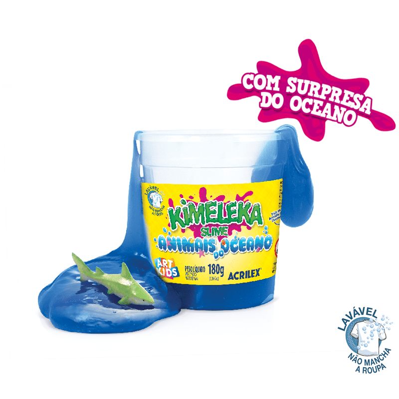 Kimeleka Acrilex Animais Oceano 180G Unidade Sortido