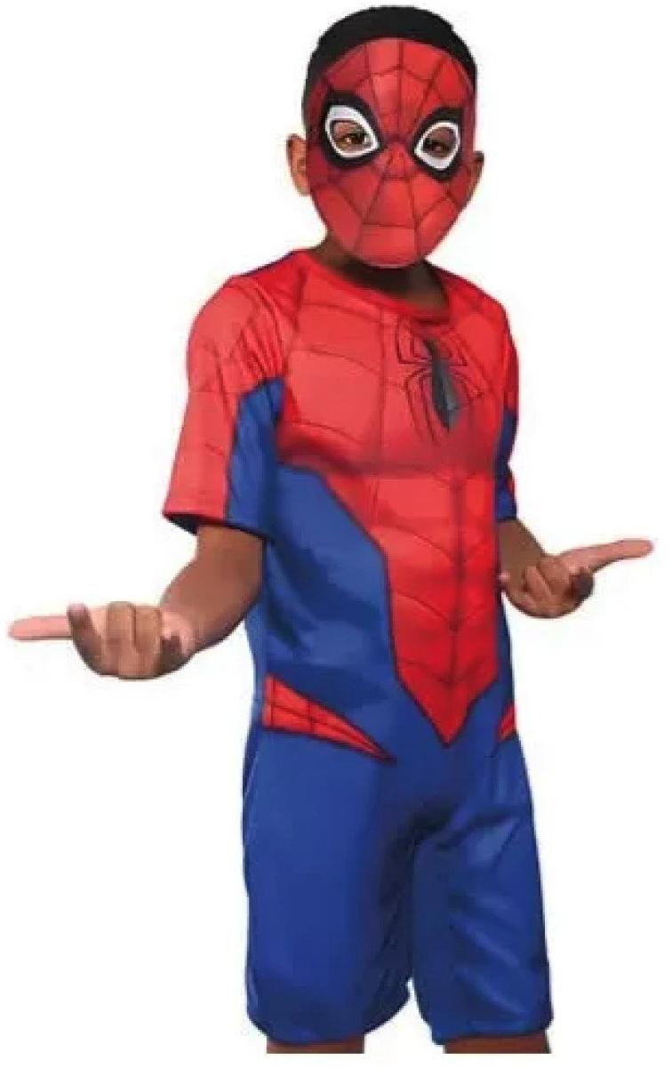 Fantasia Infantil Homem Aranha Marvel Tam P Super Magia