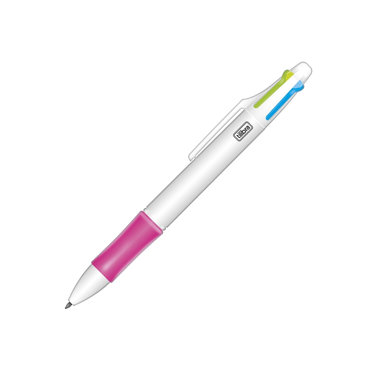 Caneta Esferográfica Tilibra 1.0mm 4 Cores Neon Sortido