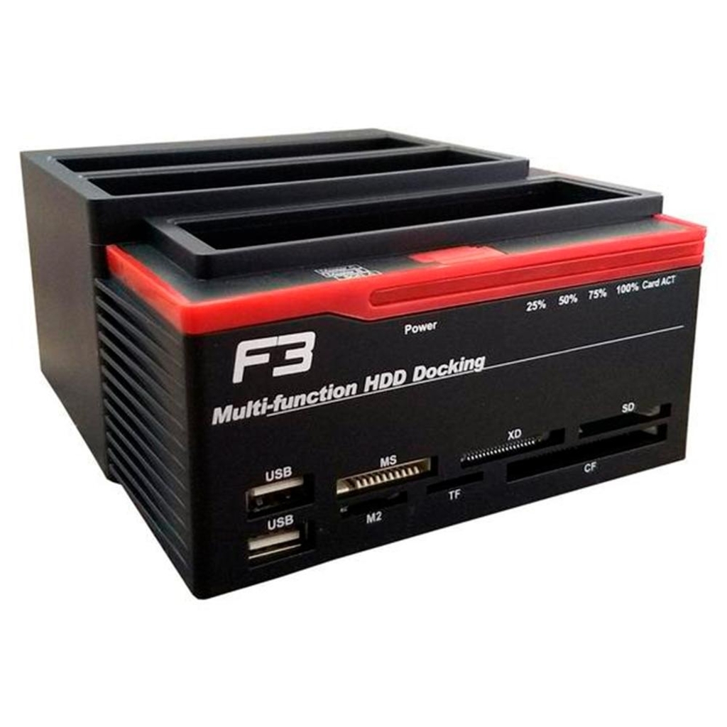 Docking Station para HD Sata/IDE 2.5 e 3.5 Polegadas USB 3.0 com leitor de Cartão F3 - 253