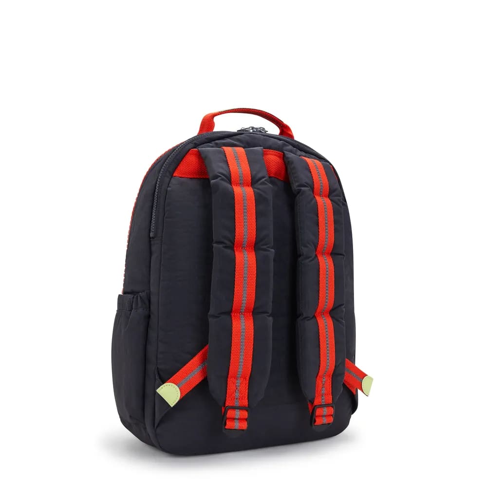 Mochila Kipling Seoul Iron Bold Zip Grande Azul