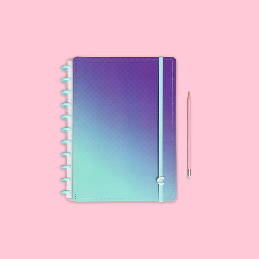 Caderno Inteligente Mystic Glow Grande 60 Folhas com Pauta e 20 Folhas Lisas